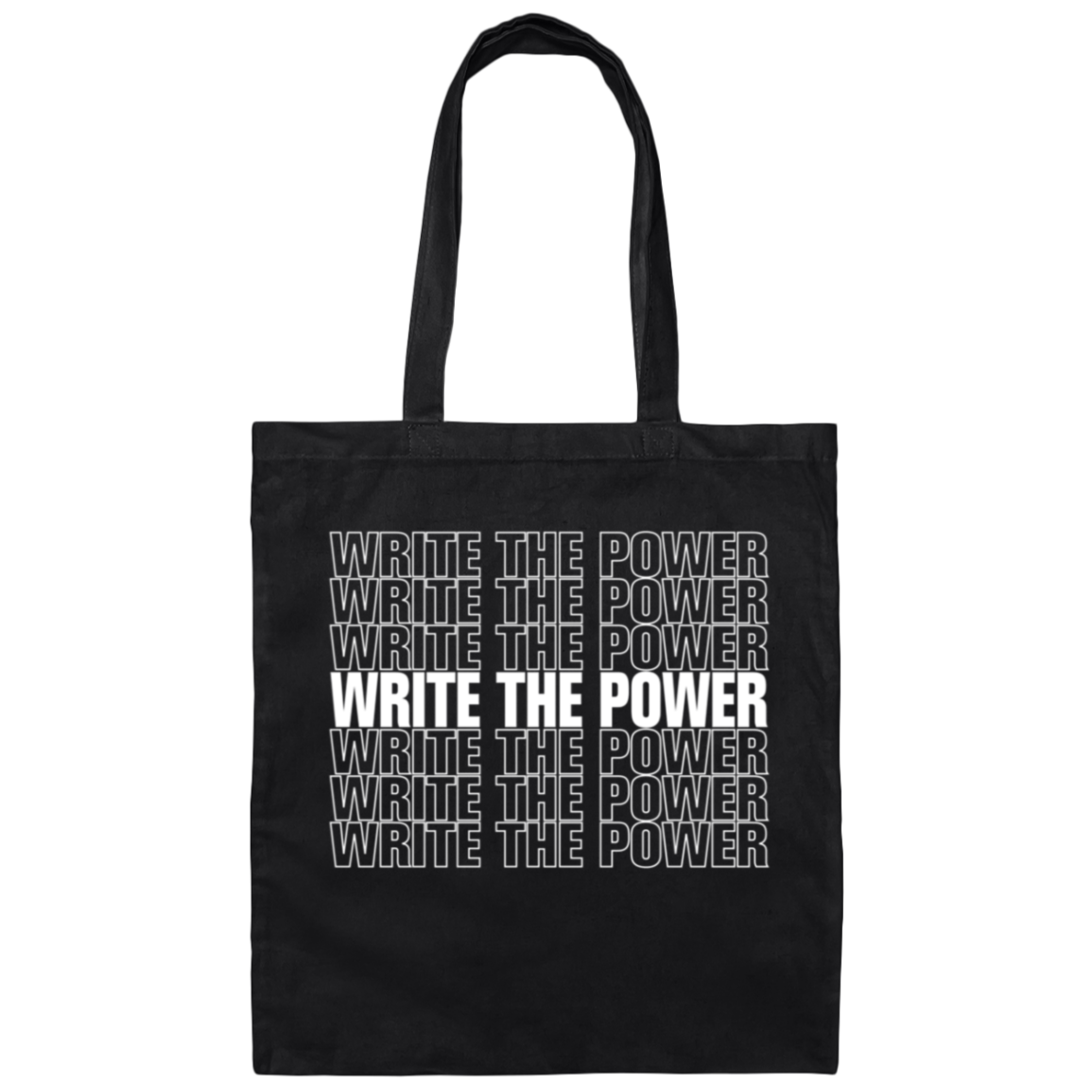 Public Enemy Inspired "Write the Power" Tote Bag
