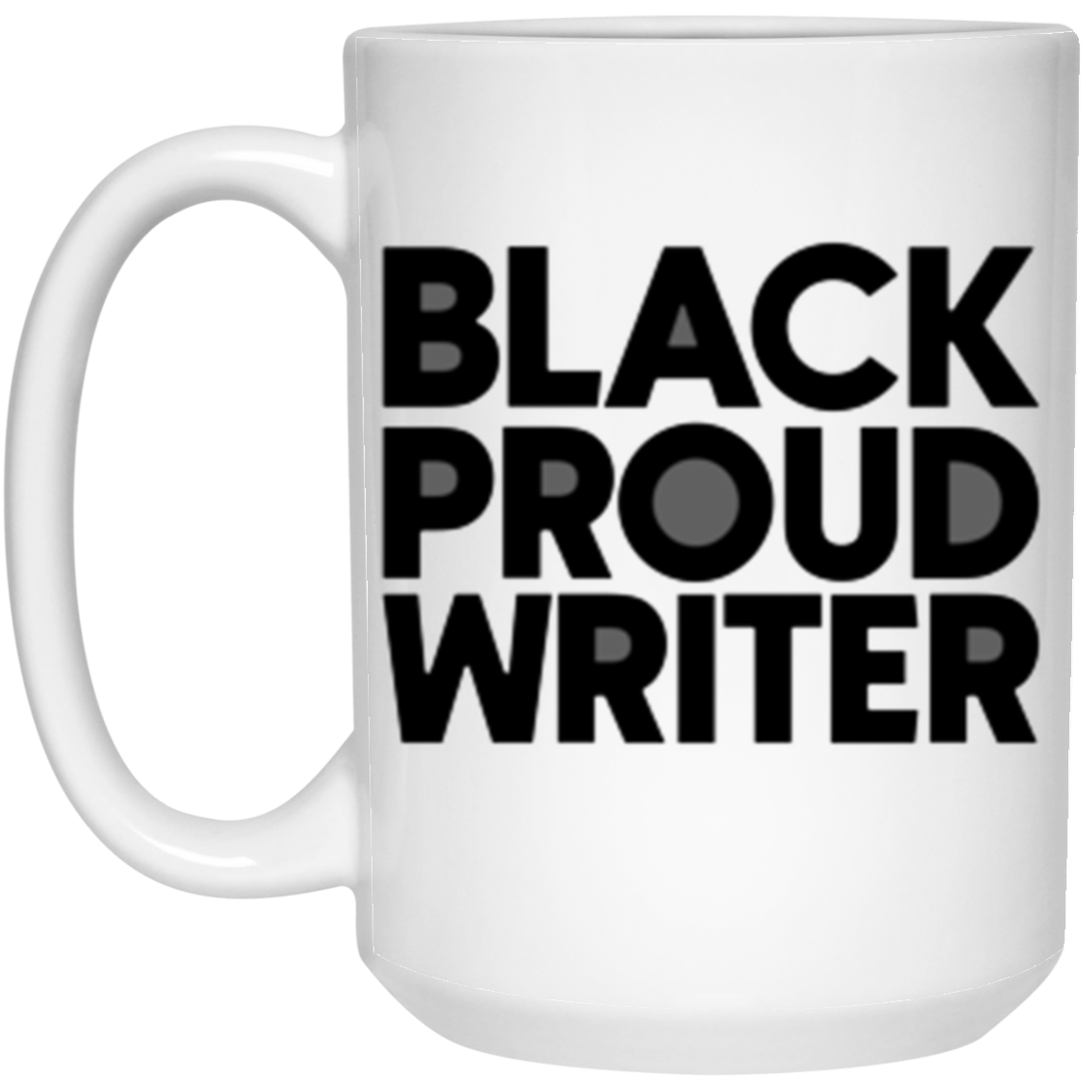 Black Proud Writer White Mug (Black & White)
