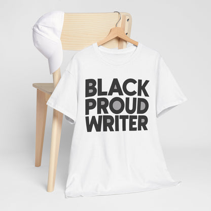 Black Proud Writer Unisex Tee (Black & White)